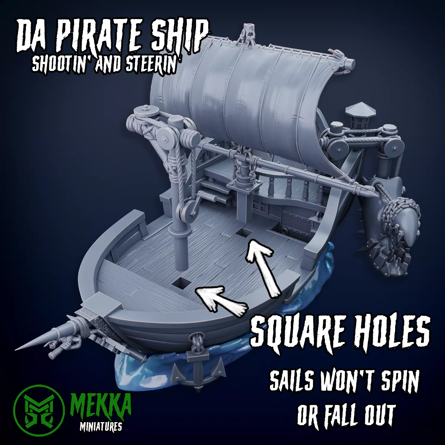 Orc Pirate Ship 3D print model_7