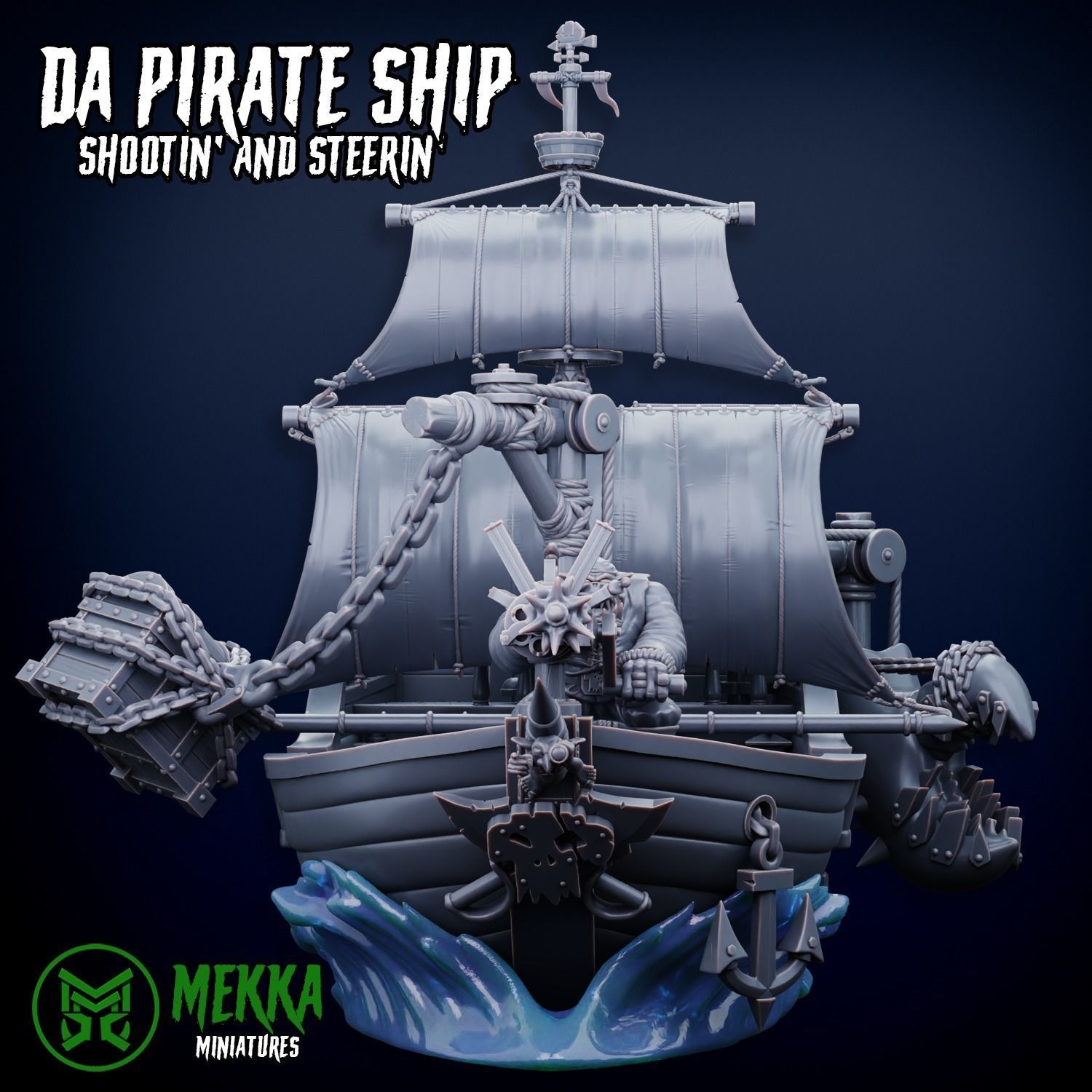 Orc Pirate Ship 3D print model_1