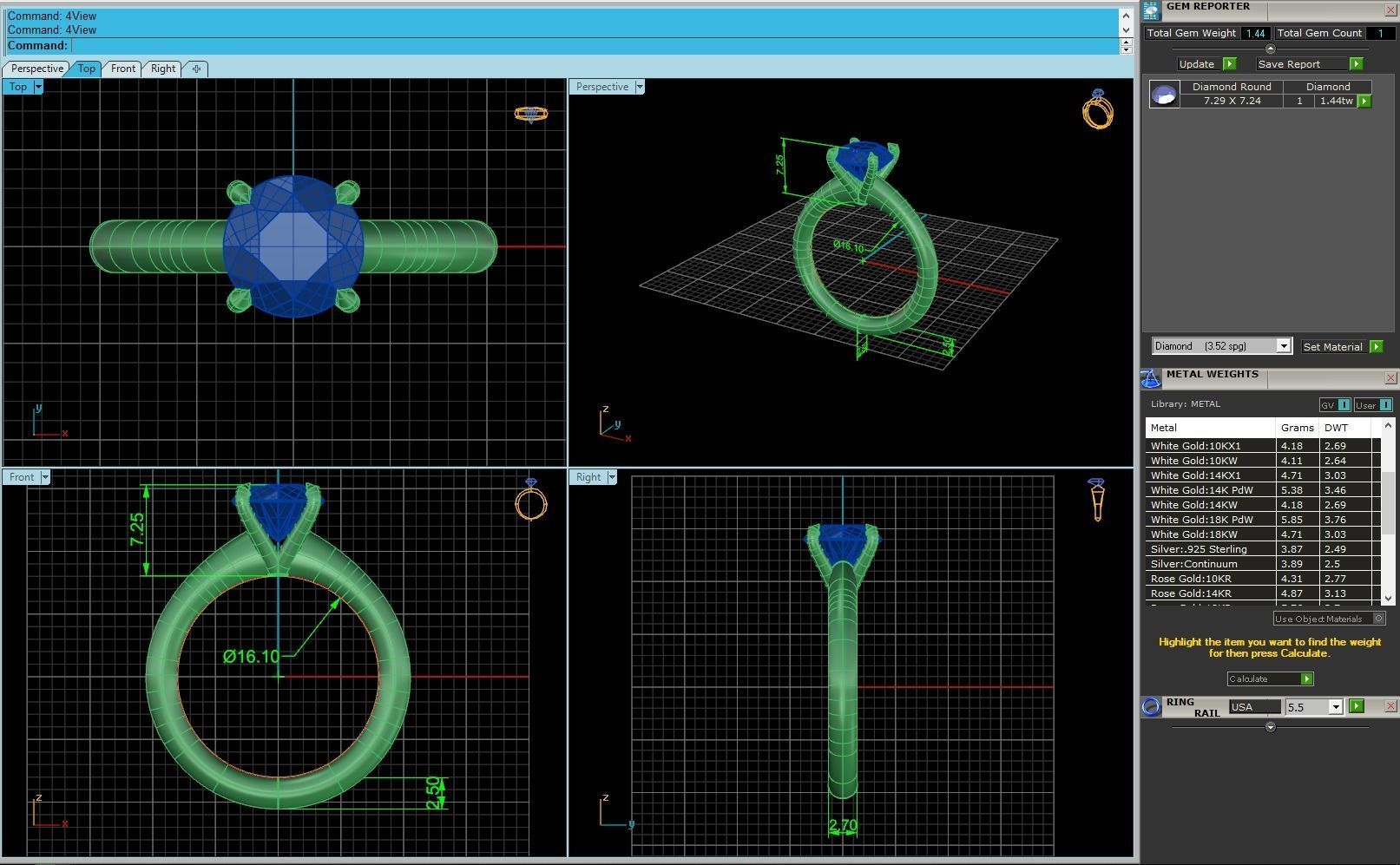 Solitaire Diamond Ring R11 3D print model_1
