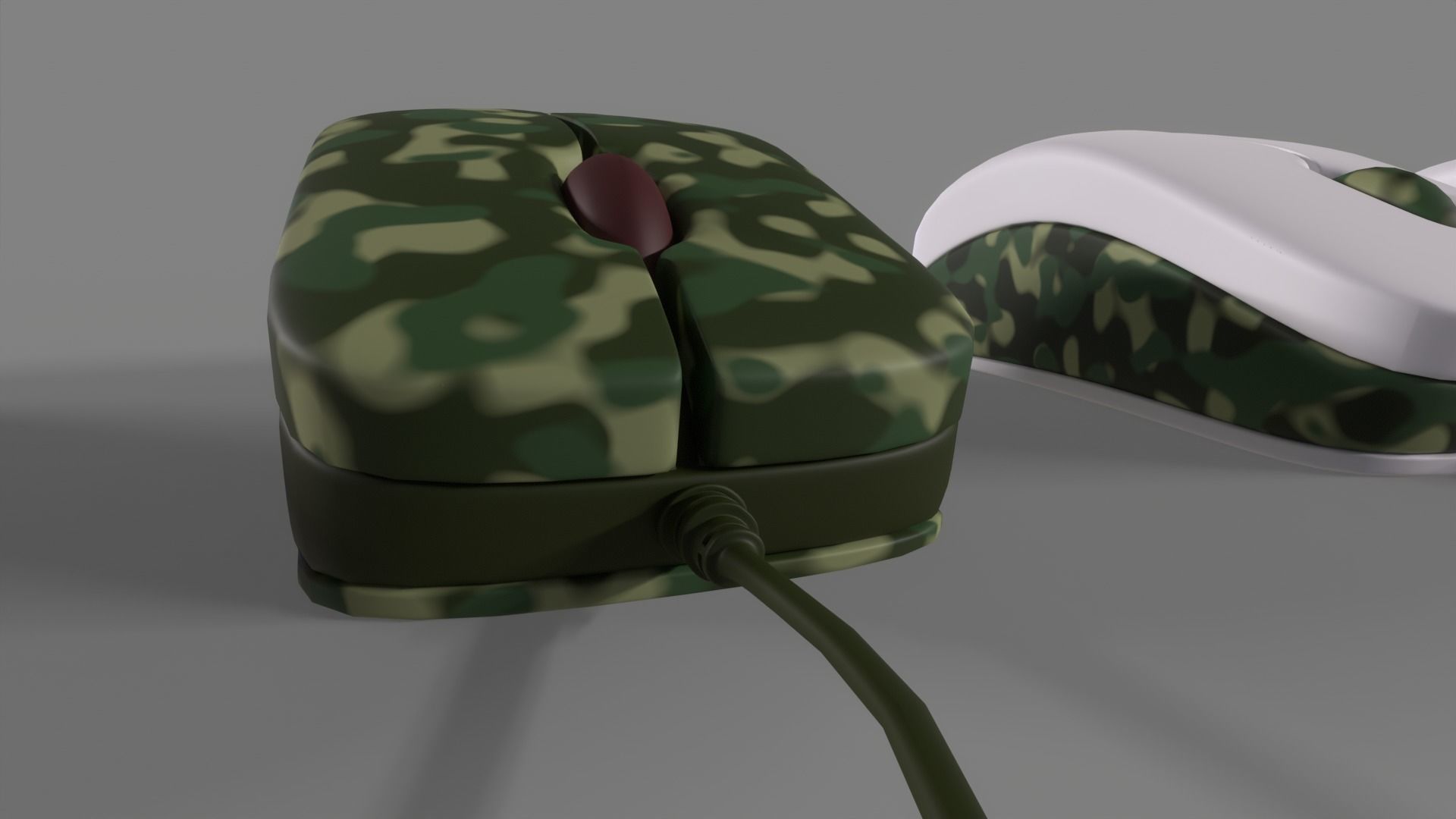 PC Mouse with 8 colored skins Low-poly 3D model_16