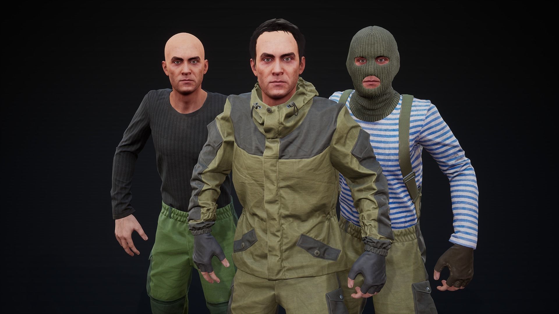 Soldier gorka suit UE4 Low-poly 3D model_7