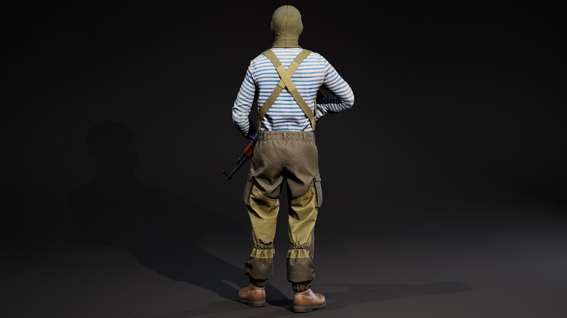 Soldier gorka suit UE4 Low-poly 3D model_4