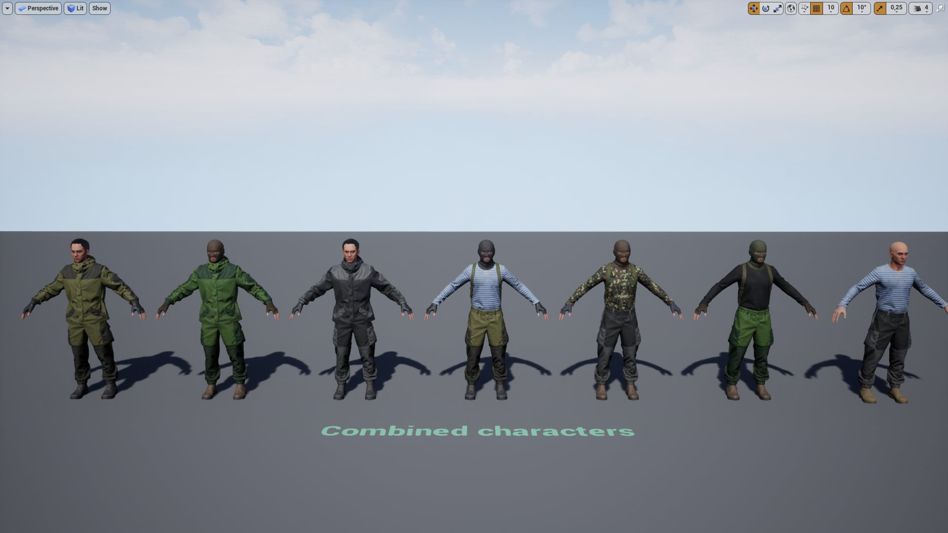 Soldier gorka suit UE4 Low-poly 3D model_18