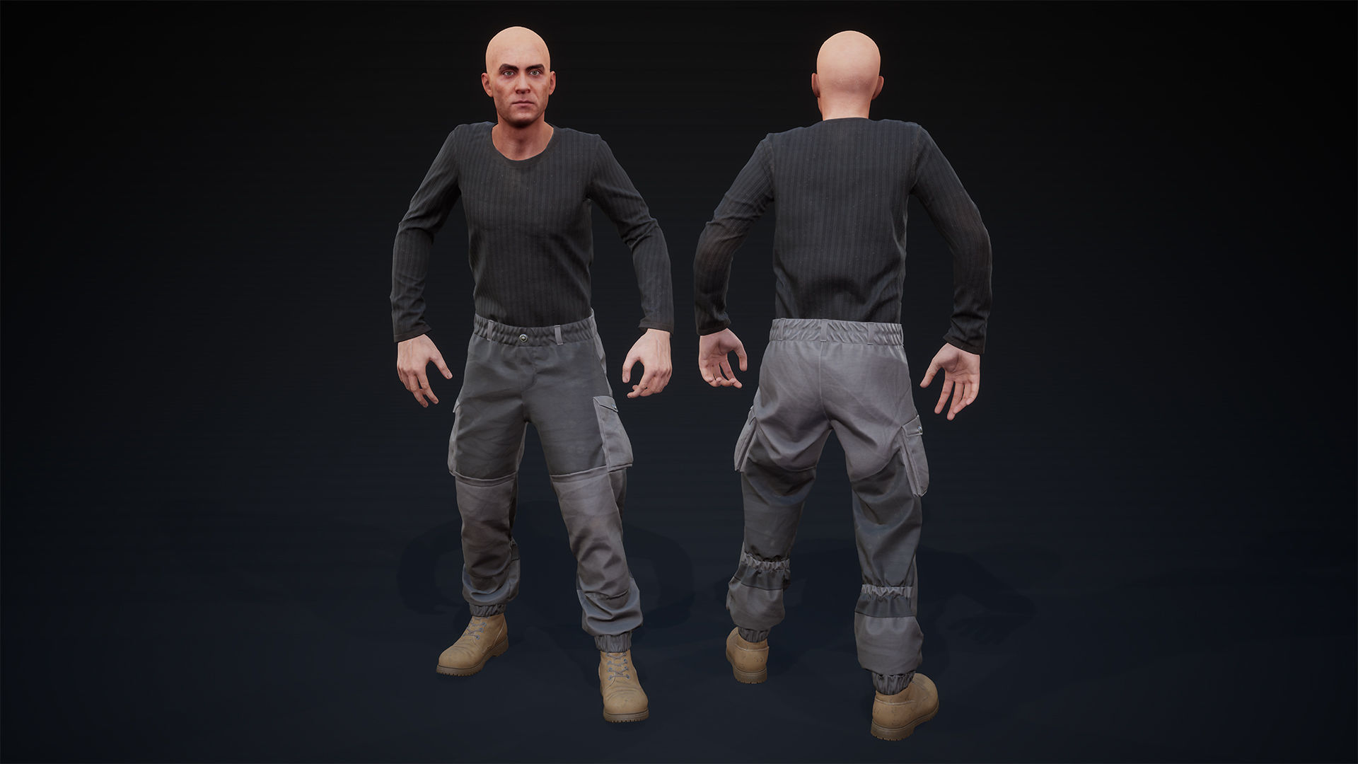 Soldier gorka suit UE4 Low-poly 3D model_16