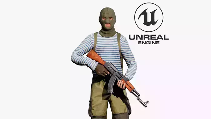 Soldier gorka suit UE4 Low-poly 3D model