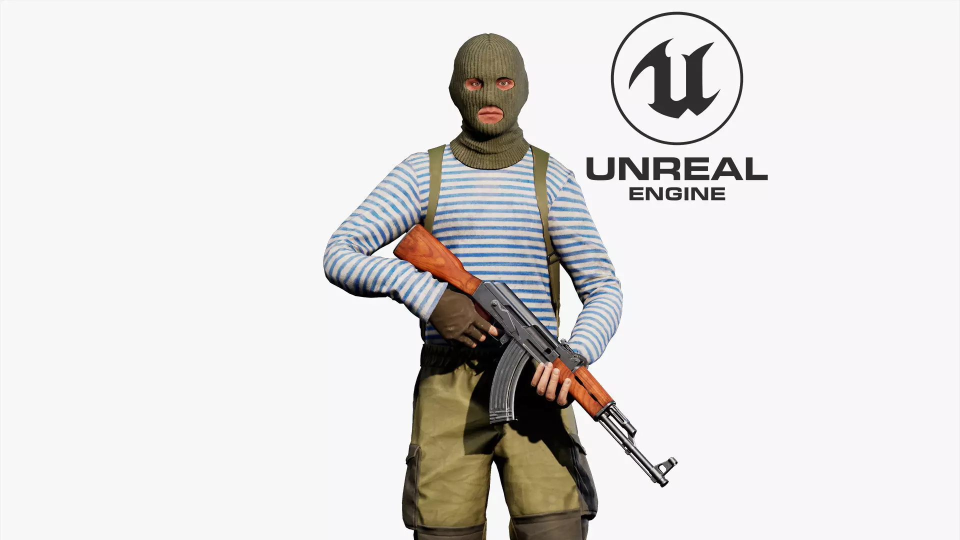 Soldier gorka suit UE4 Low-poly 3D model_0