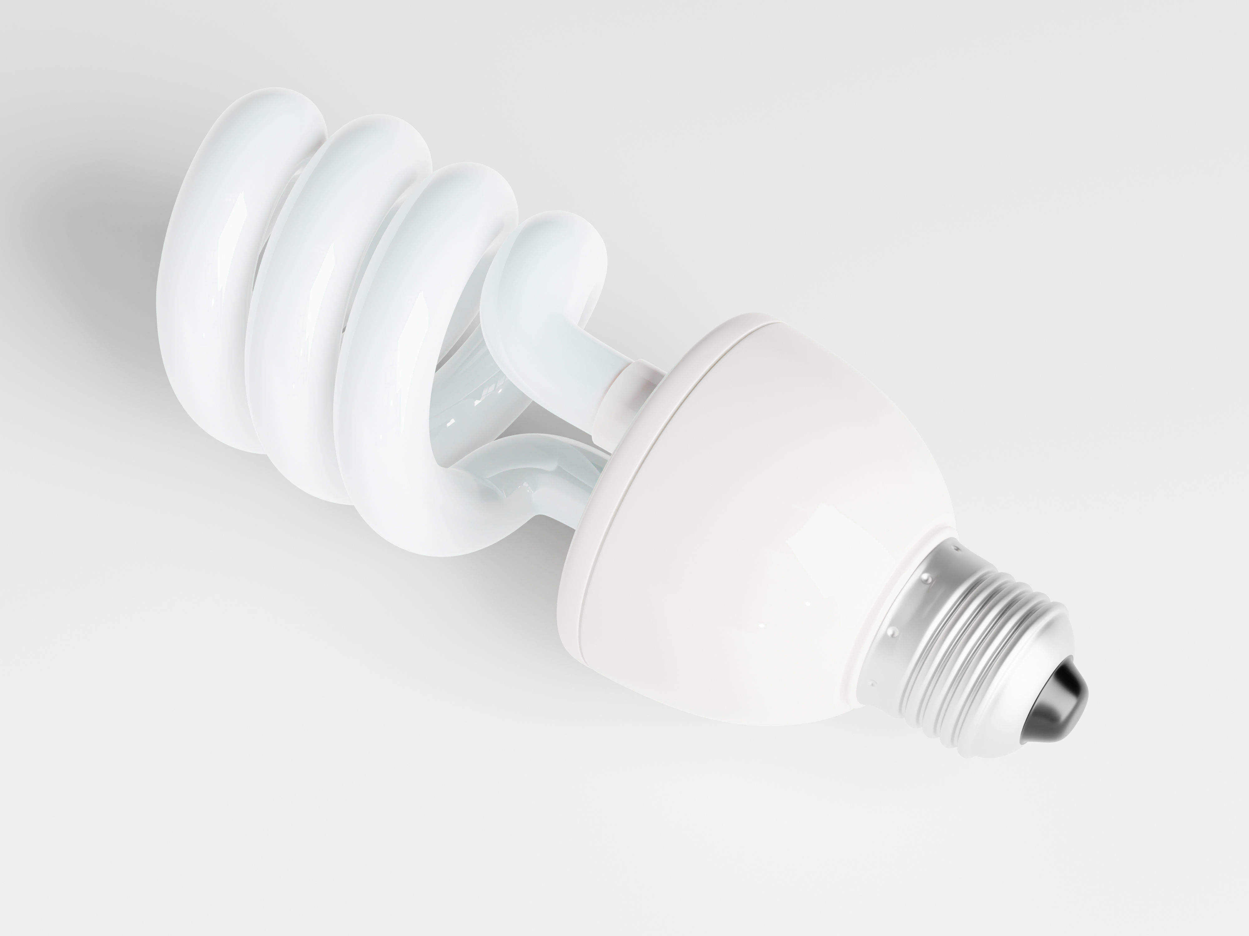 Fluorescent bulb Low-poly 3D model_6