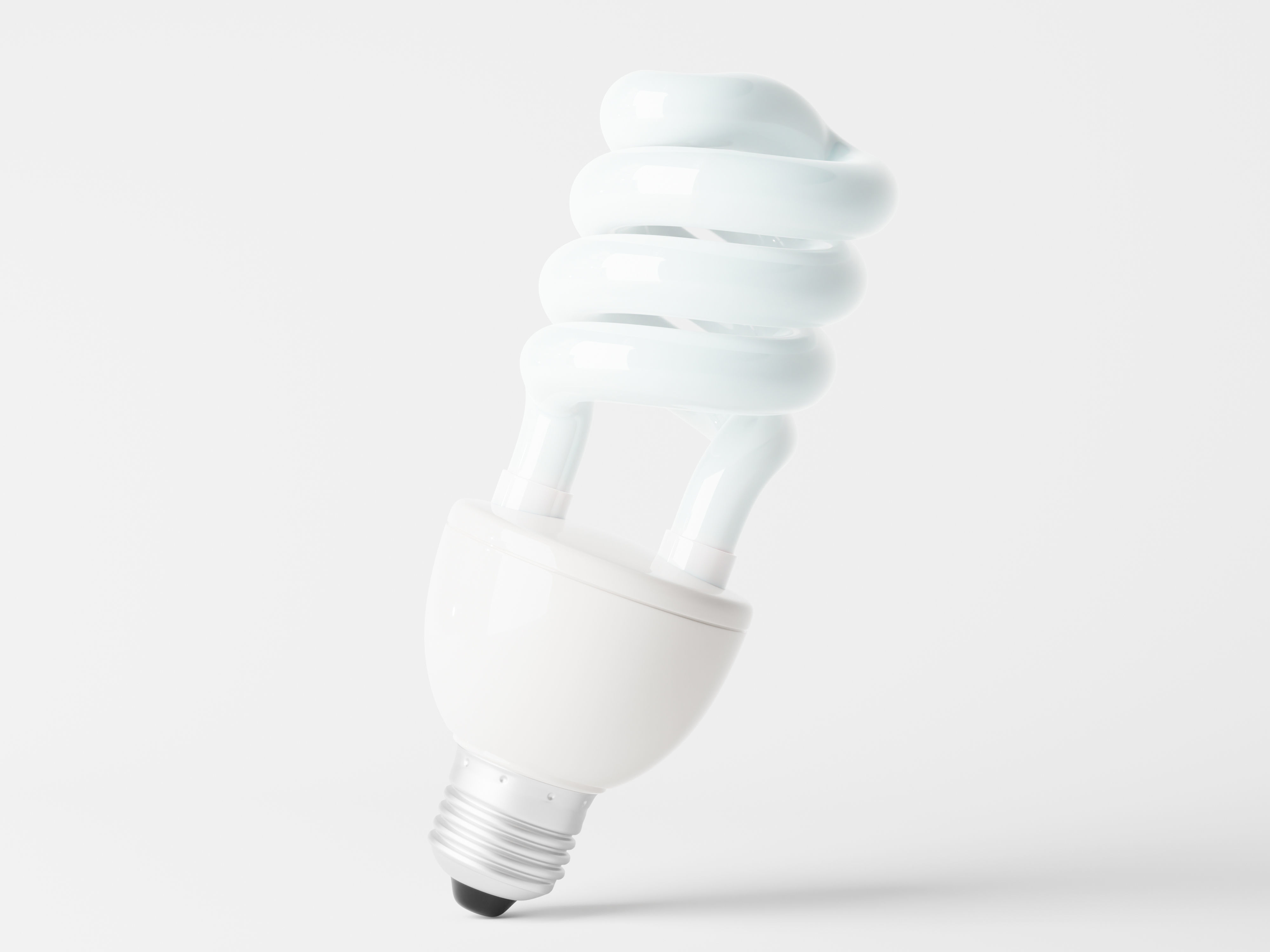 Fluorescent bulb Low-poly 3D model_4