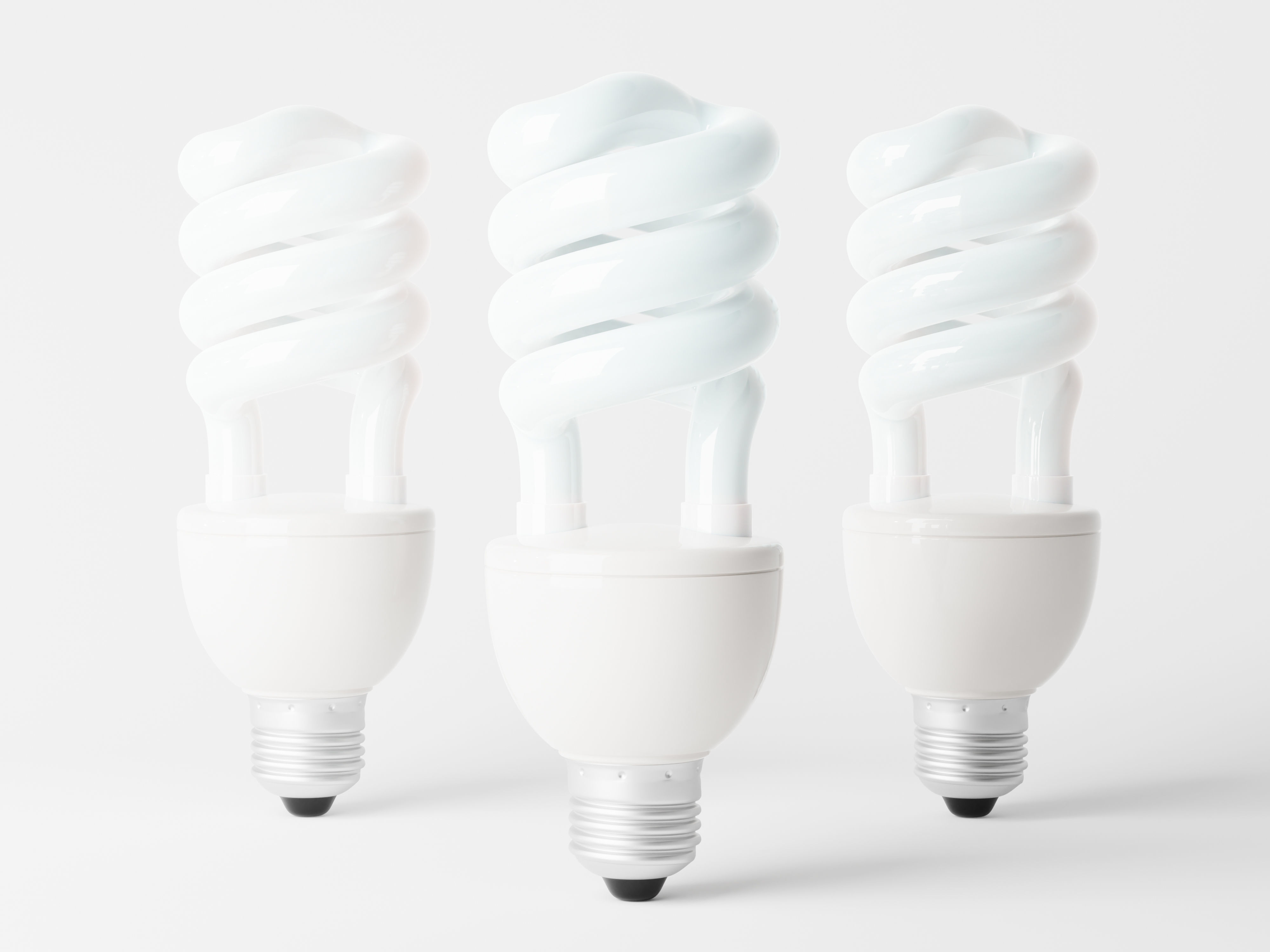 Fluorescent bulb Low-poly 3D model_1
