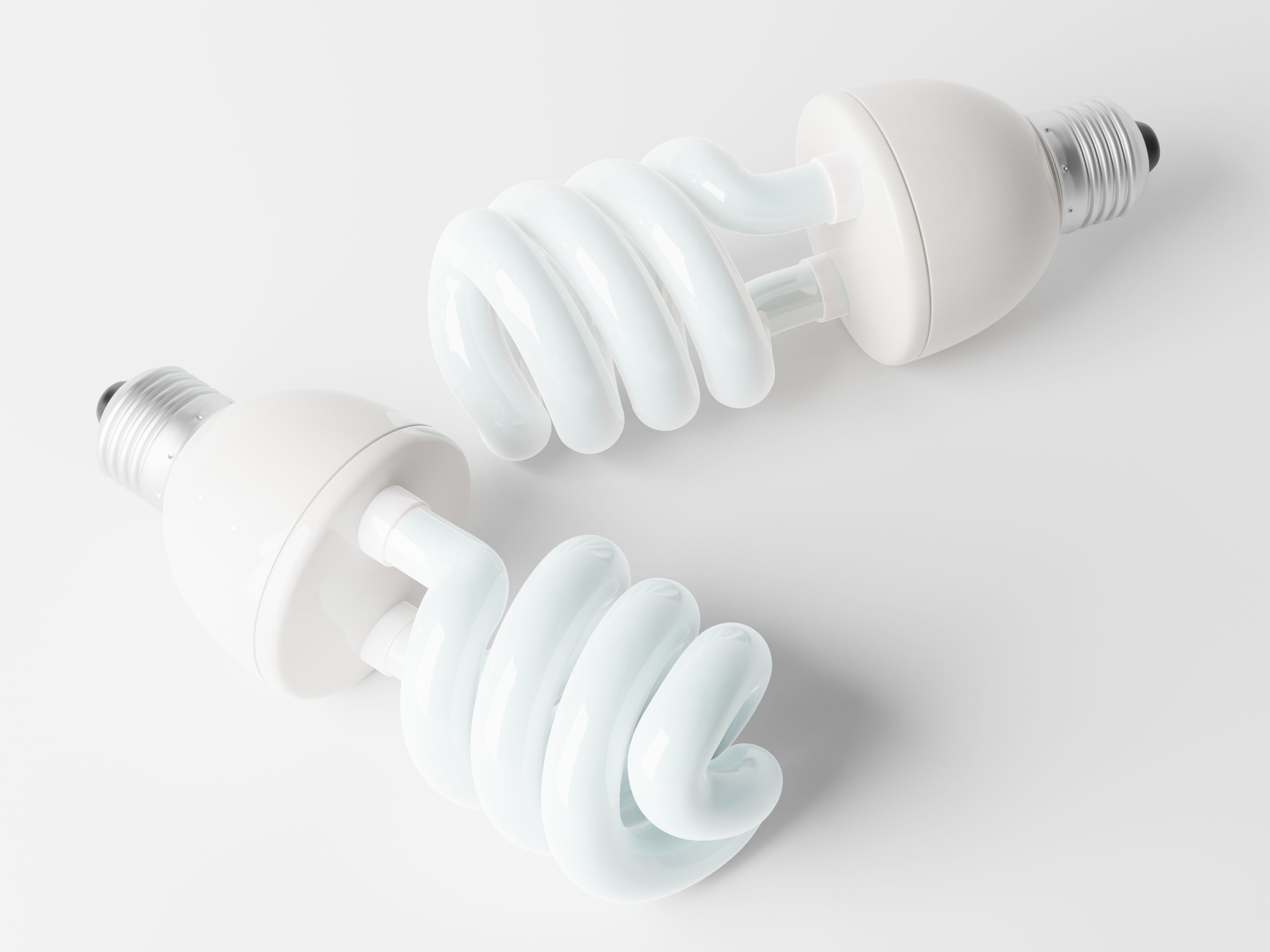 Fluorescent bulb Low-poly 3D model_5