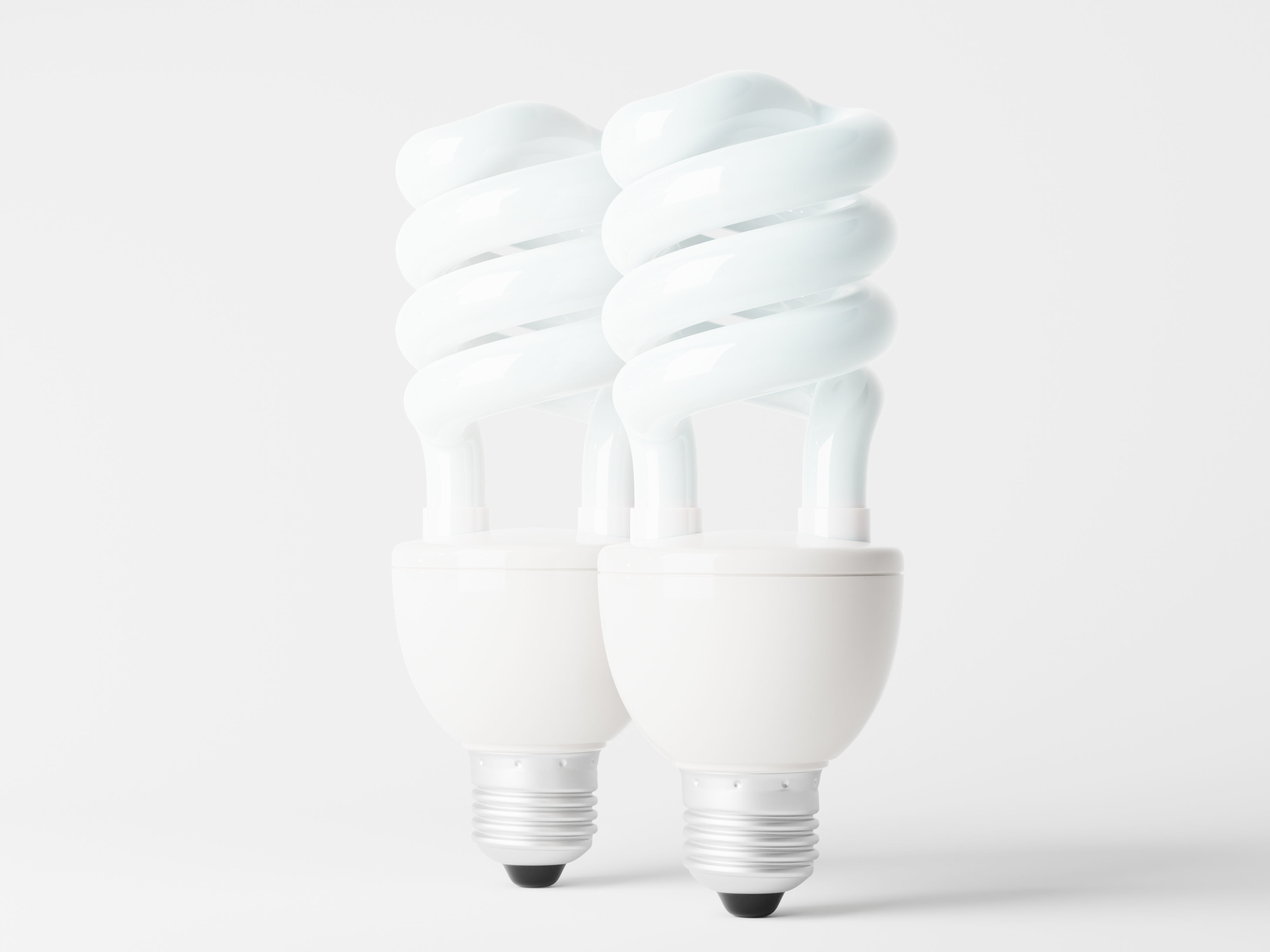 Fluorescent bulb Low-poly 3D model_2