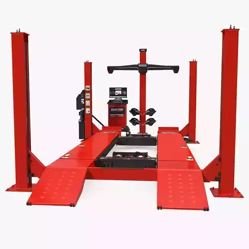 Hunter HawkEye Elite HE421 Wheel Aligner Car System Rigged