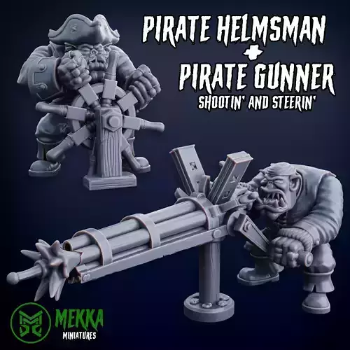 Pirate Orc Driver and Gunner 3D print model