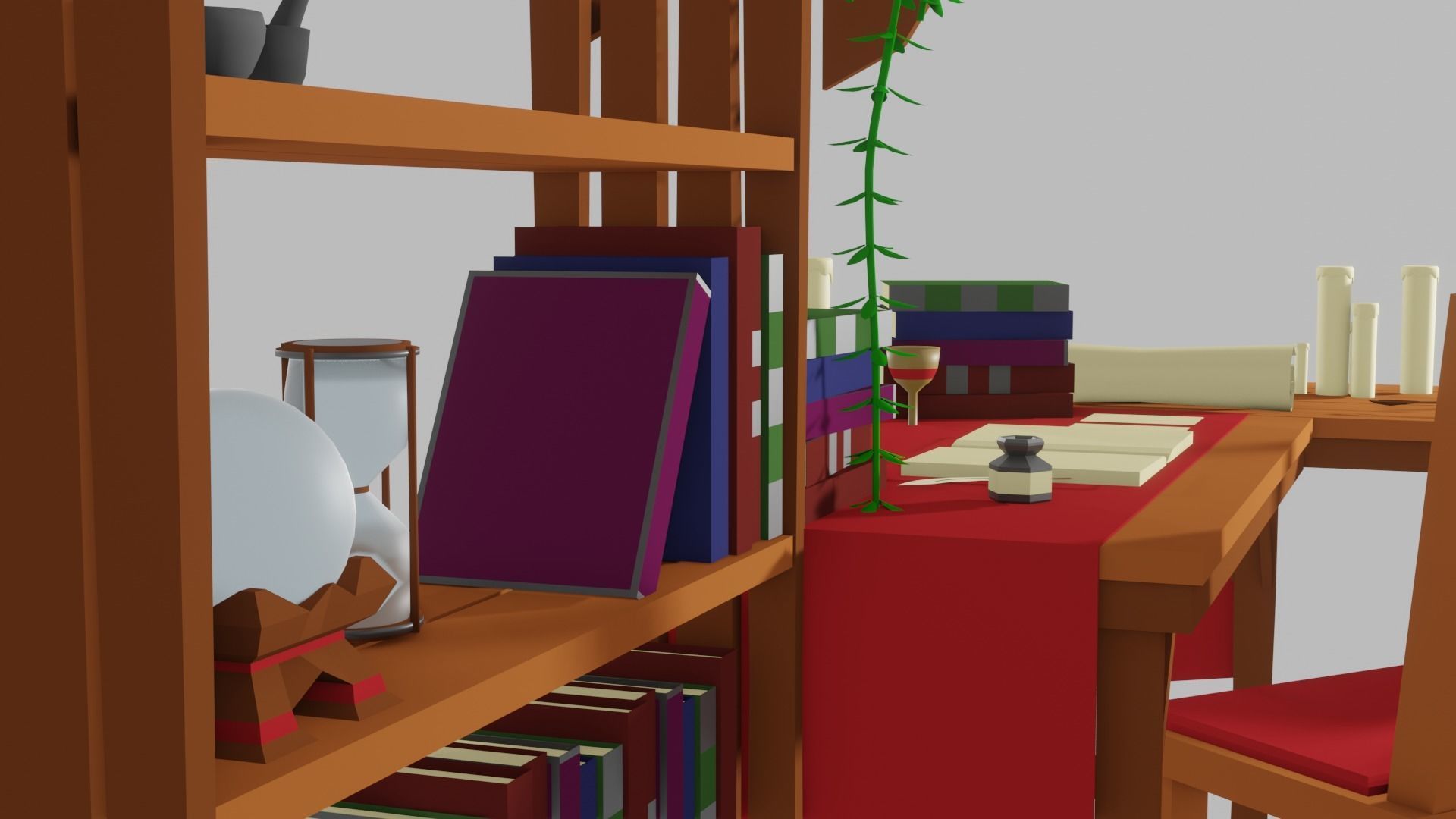 Low-Poly Mages Study Low-poly 3D model_17