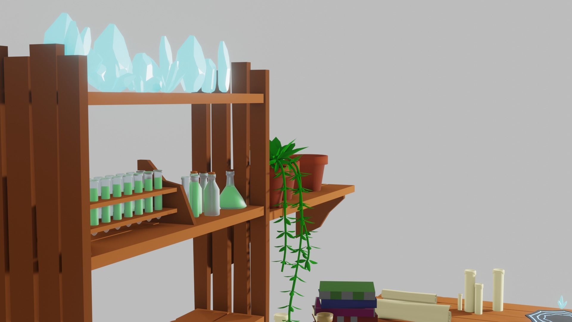 Low-Poly Mages Study Low-poly 3D model_11