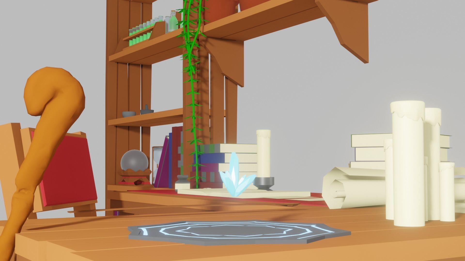 Low-Poly Mages Study Low-poly 3D model_10