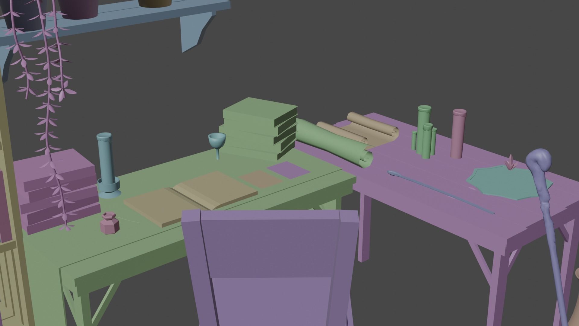 Low-Poly Mages Study Low-poly 3D model_13