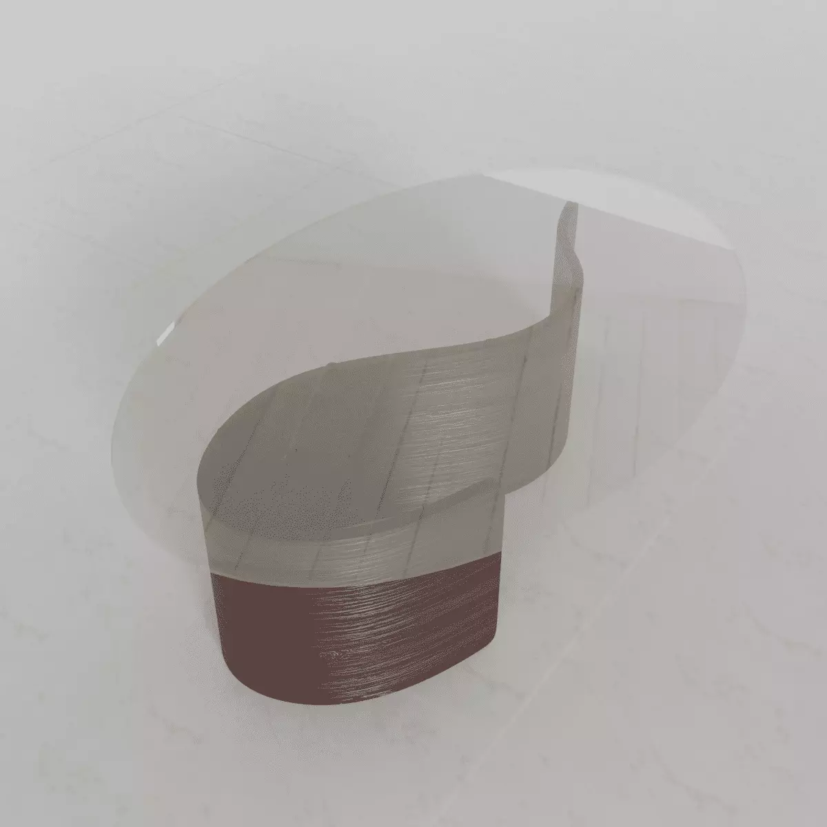 Minimalist Table Art wood Free low-poly 3D model