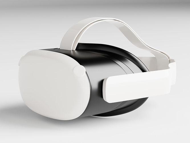 VR Headset Virtual Reality glasses Low-poly 3D model