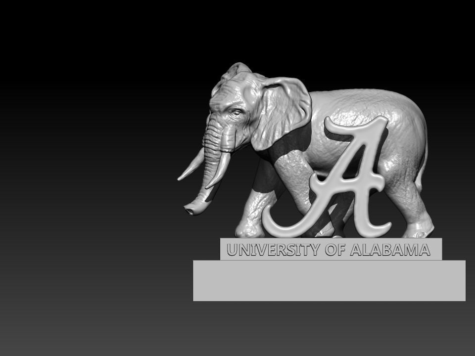 ALABAMA CRIMSON TIDE MASCOT GARDEN STATUE 3D print model_4