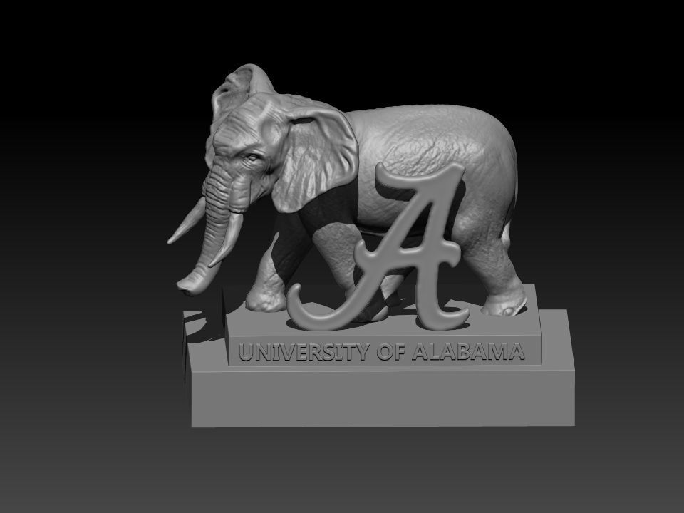 ALABAMA CRIMSON TIDE MASCOT GARDEN STATUE 3D print model_5