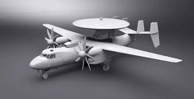 E2d Advanced Hawkeye Scale model  3D print model