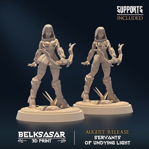 Undying Light Sentinel E Nude and Normal 3D print model