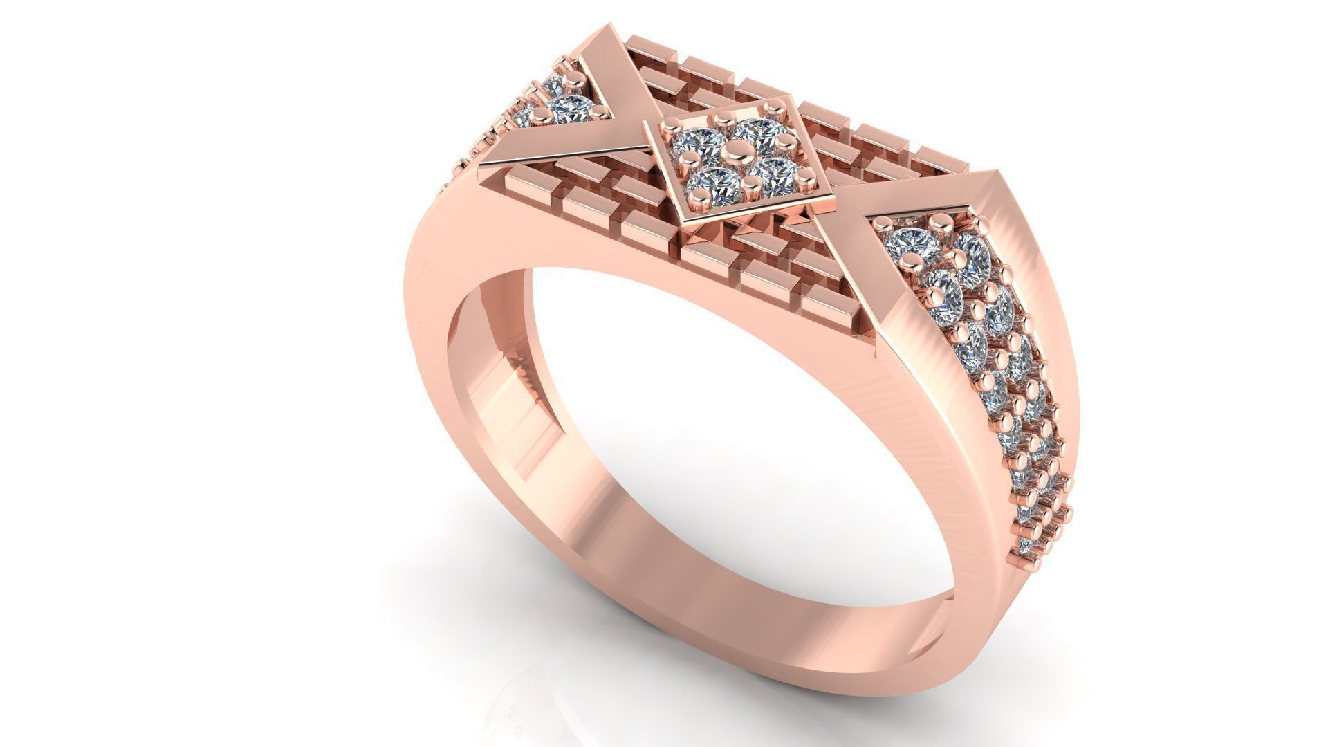 BEST COMFORTABLE GENTS RING 3dm stl obj mtl 3D print model_1