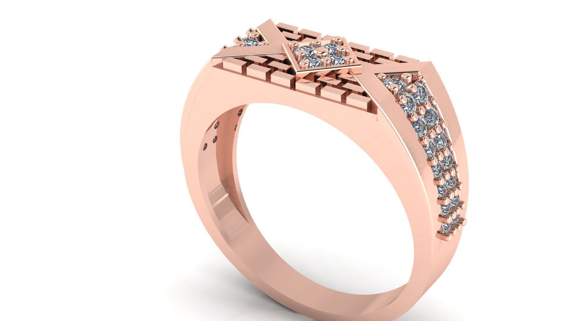 BEST COMFORTABLE GENTS RING 3dm stl obj mtl 3D print model_7