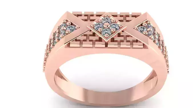 BEST COMFORTABLE GENTS RING  3dm stl obj mtl  3D print model