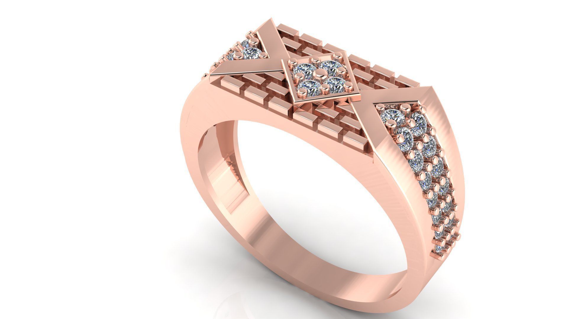 BEST COMFORTABLE GENTS RING 3dm stl obj mtl 3D print model_3