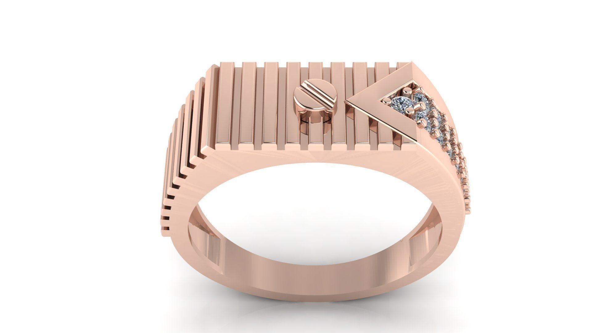 HIGHLY UNIQUE Men Groom Gents Ring 3dm stl obj mtl 3D print model_2