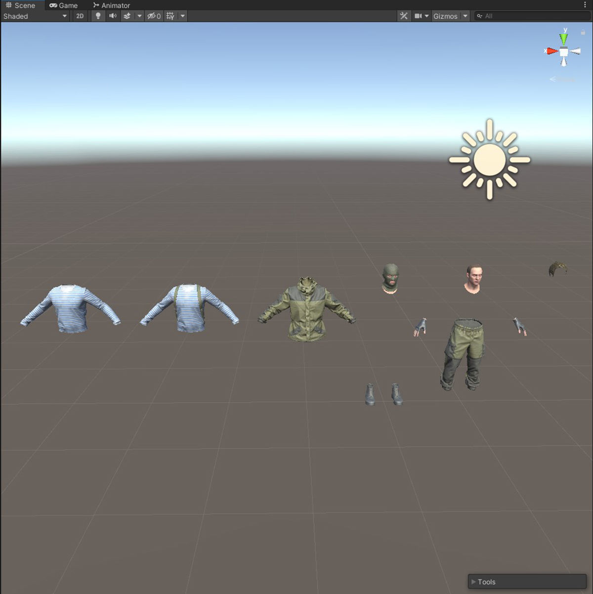 Soldier gorka suit Unity Low-poly 3D model_5