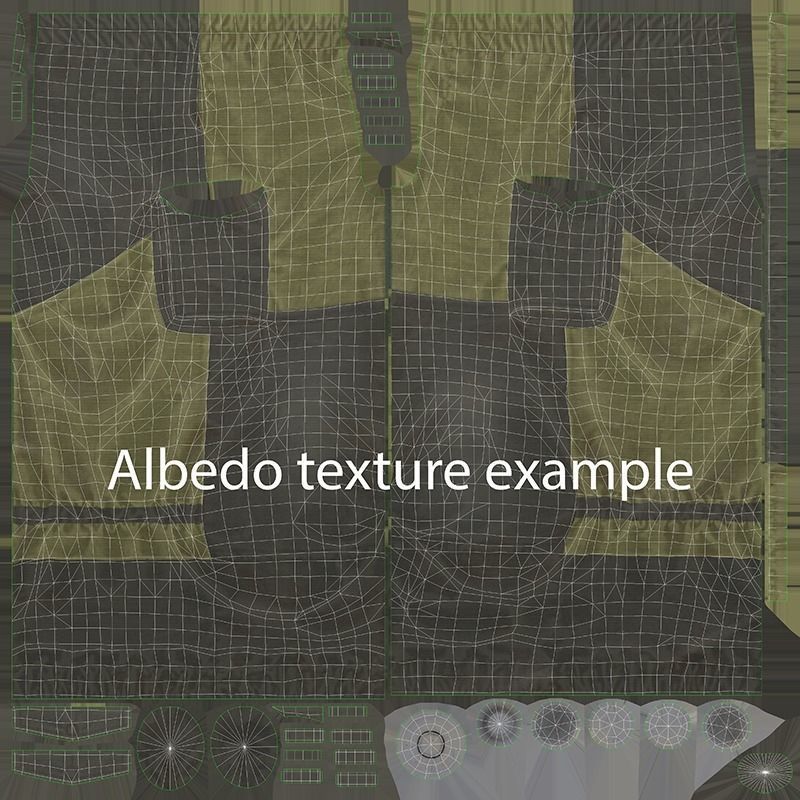 Soldier gorka suit Unity Low-poly 3D model_16