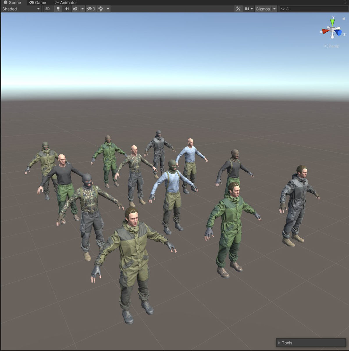 Soldier gorka suit Unity Low-poly 3D model_4