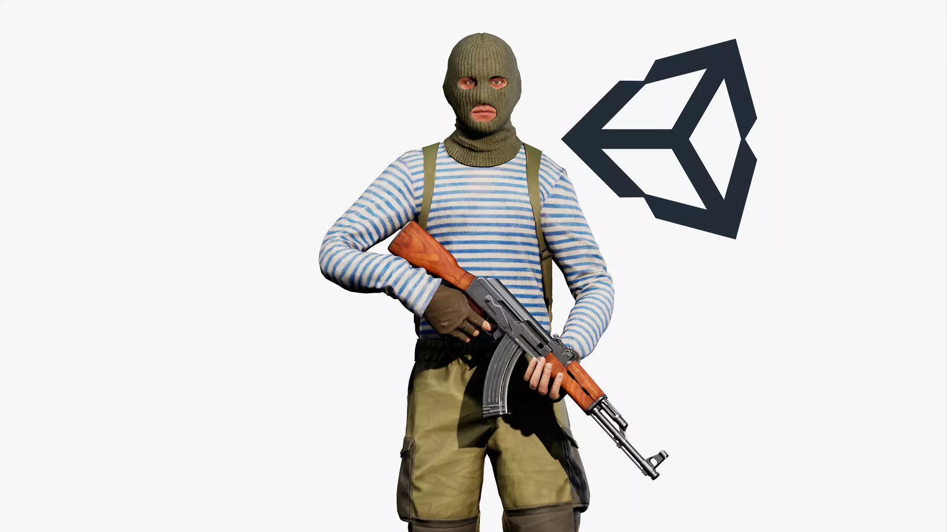 Soldier gorka suit Unity Low-poly 3D model_0