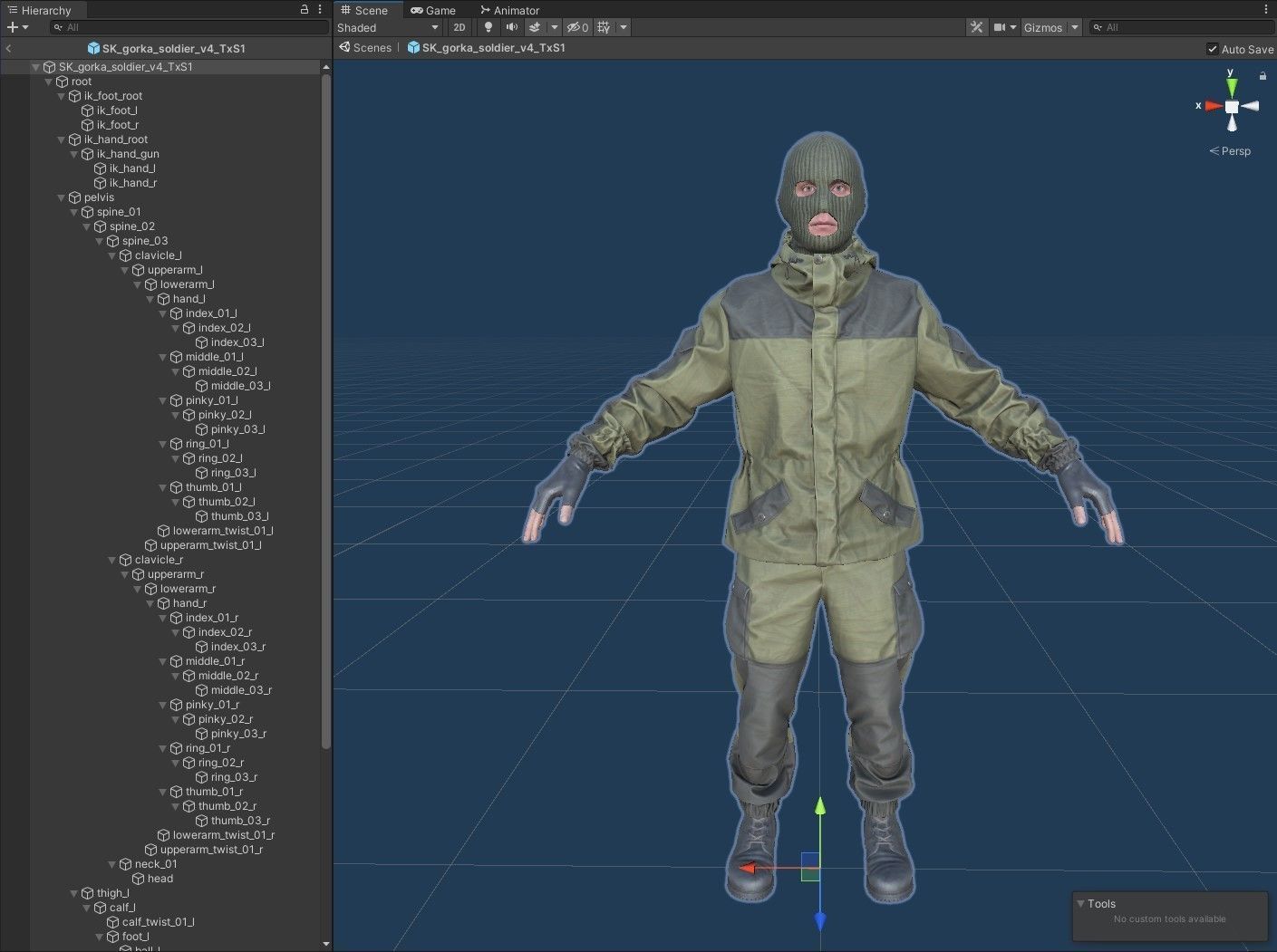 Soldier gorka suit Unity Low-poly 3D model_7