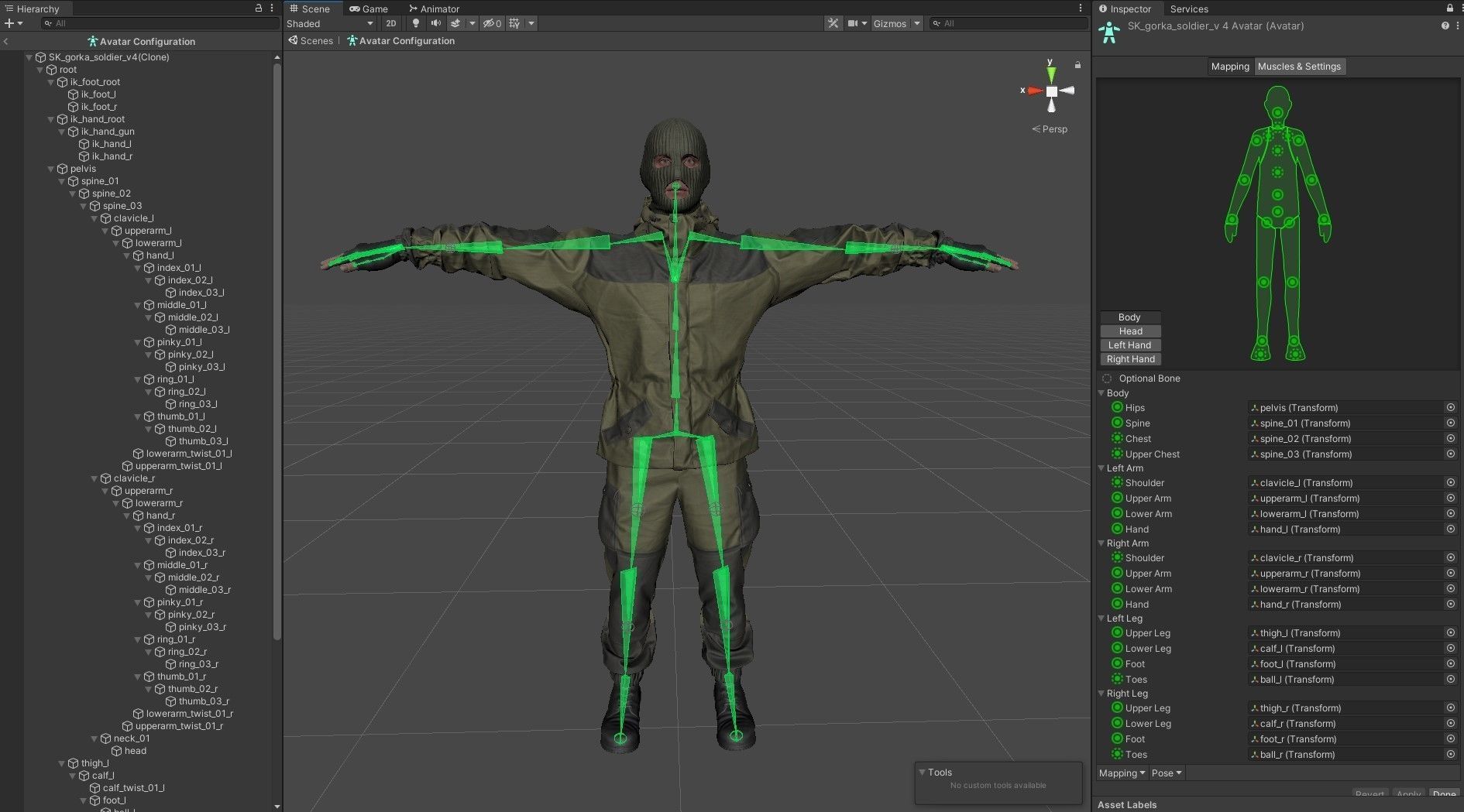 Soldier gorka suit Unity Low-poly 3D model_6