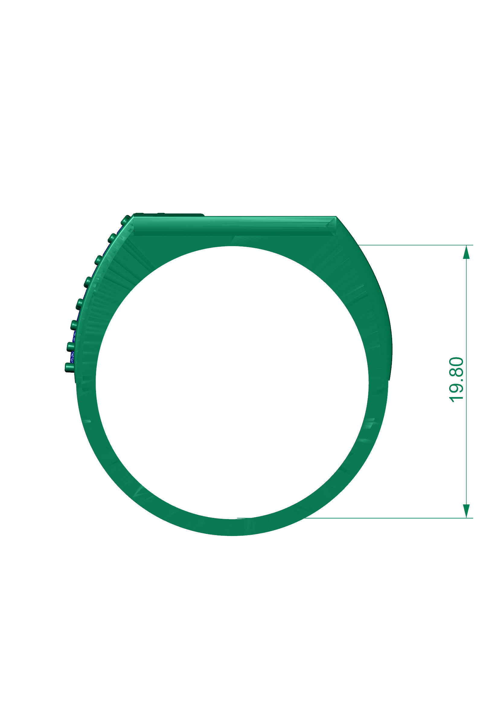 TOP ELEGANT Men Groom Gents Ring 3dm stl obj mtl 3D print model_5