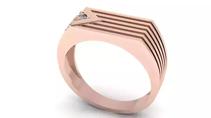 TOP ELEGANT Men Groom Gents Ring 3dm stl obj mtl 3D print model