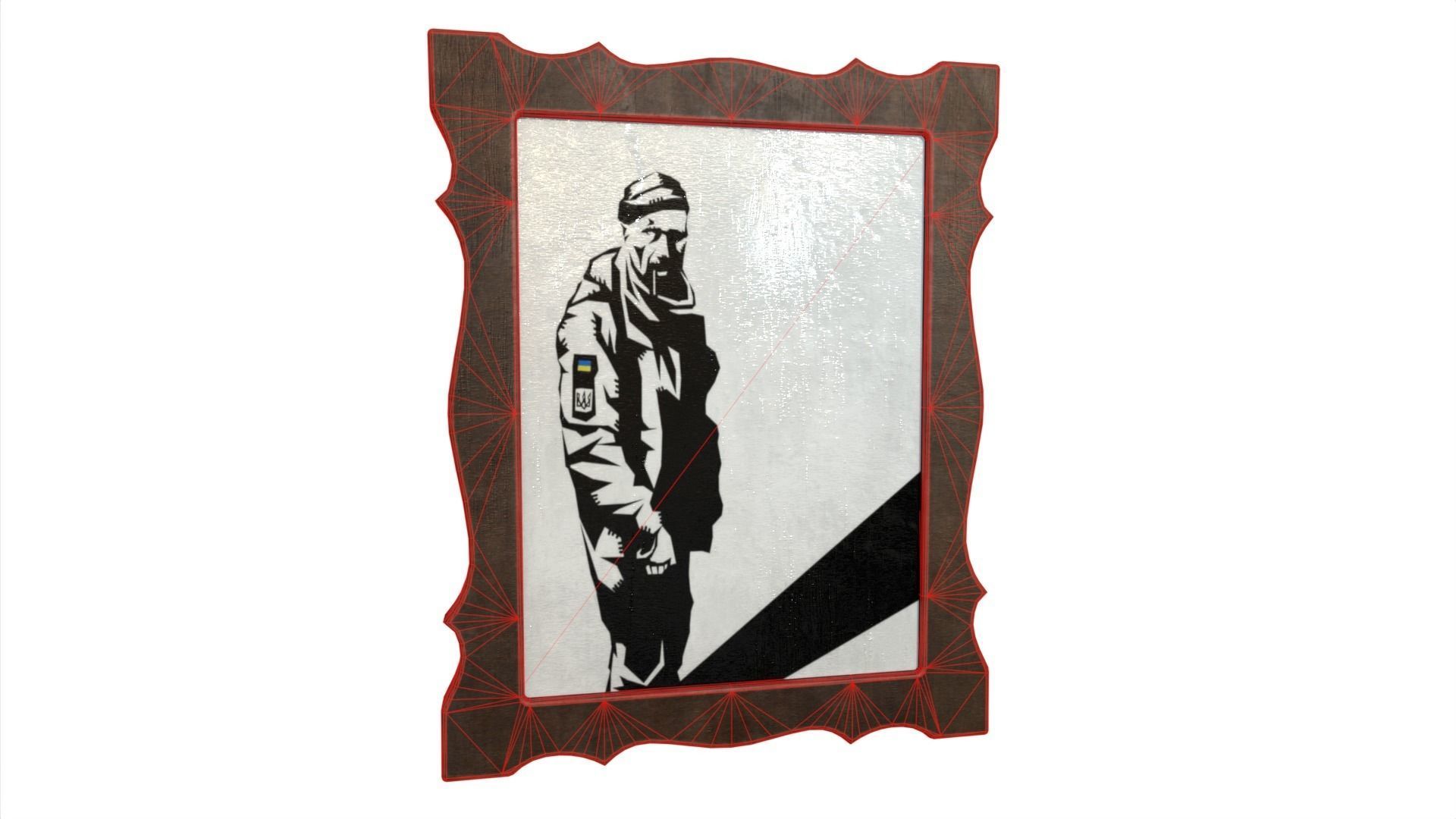 Picture Hero of Ukraine Free low-poly 3D model_2