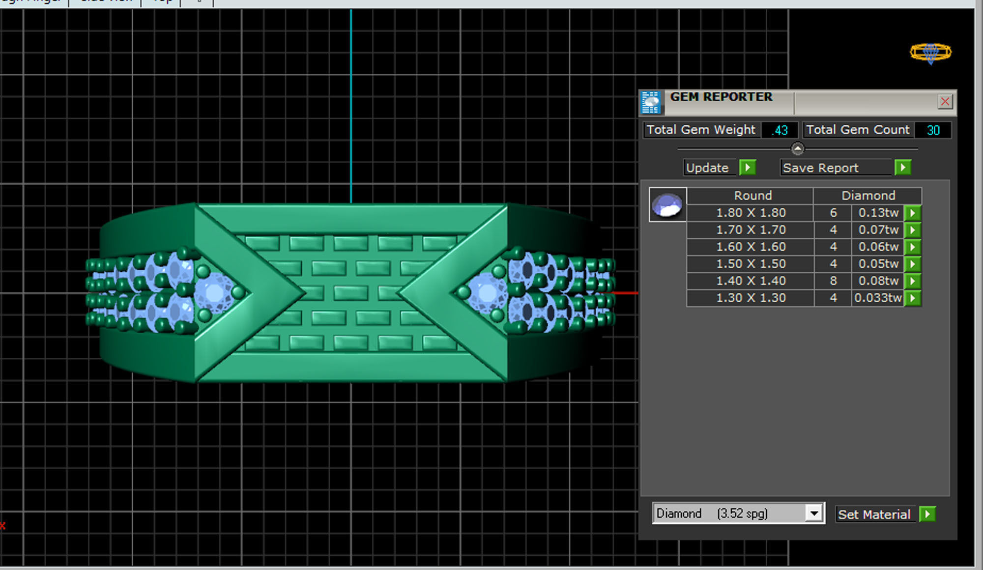 BEST TEXTURE DIAMOND Men Groom Gents Ring 3dm stl obj mtl 3D print model_6