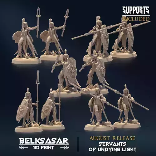 Undying Light Spearblade Nude and Normal Set x5