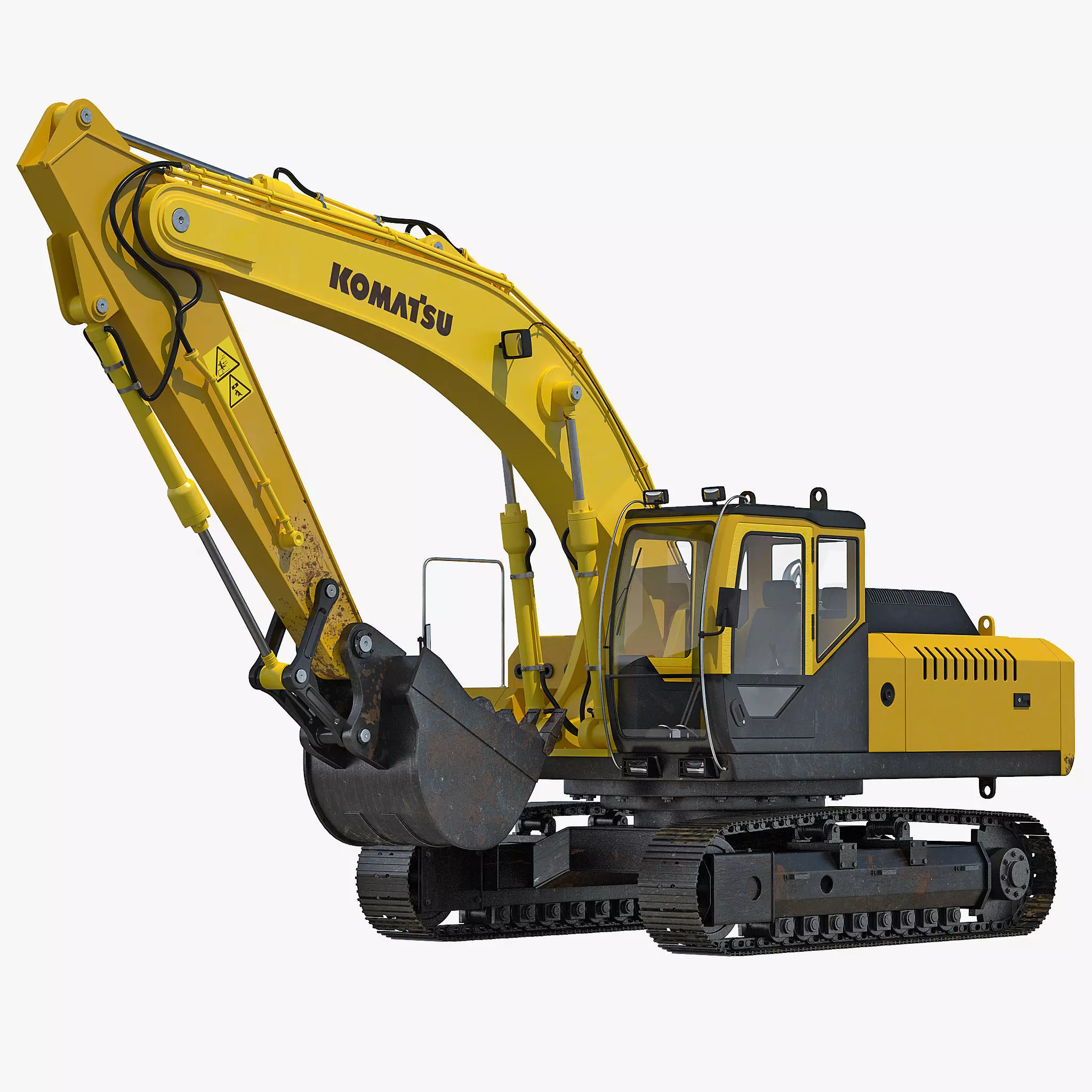 Tracked Excavator Komatsu 3D model
