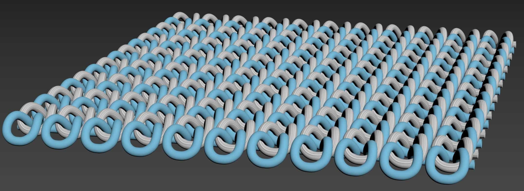 Textile fiber structure 3D model_3