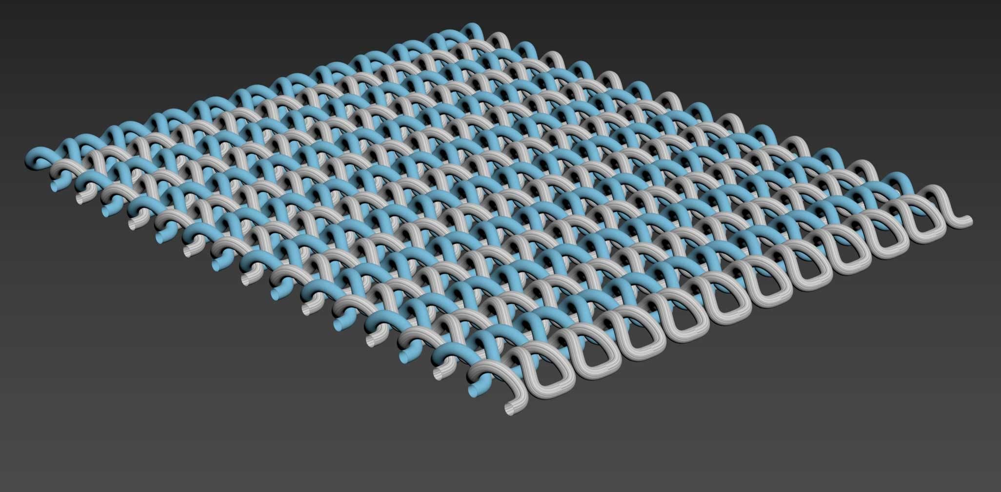 Textile fiber structure 3D model_2