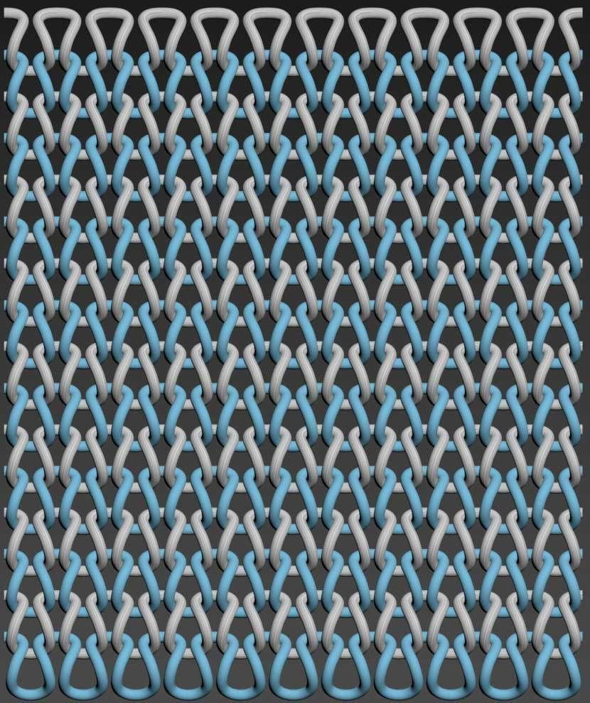 Textile fiber structure 3D model_1