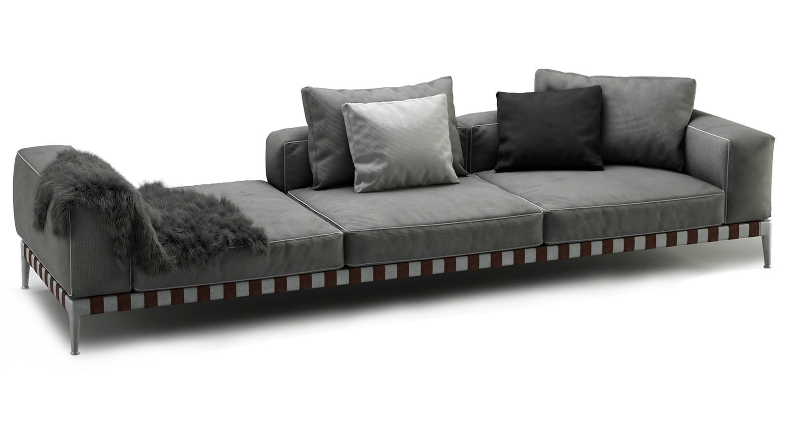 Flexform Gregory Sectional Sofa - 02 Low-poly 3D model_7