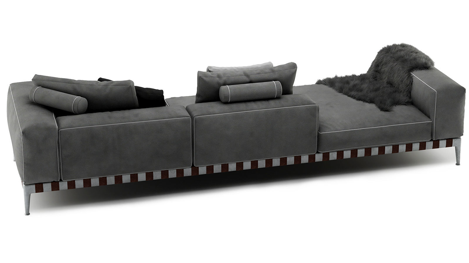 Flexform Gregory Sectional Sofa - 02 Low-poly 3D model_9