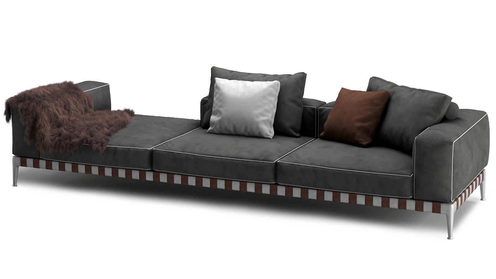 Flexform Gregory Sectional Sofa - 02 Low-poly 3D model_6